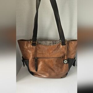 The Sak Kendra Two Toned‎ Leather Tote Shoulder Bag